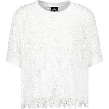 Monari Wolle T-Shirt-Pullover – Weiß, 38