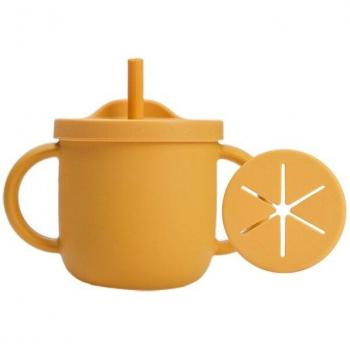 Tragbare Silikon Snack Tasse mit Deckel