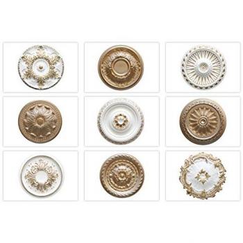 Rosette Murale Polystyrène Grand Gold Ø 43cm