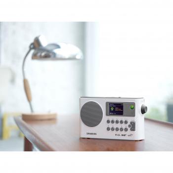 DAB+ tragbares Radiowecker-Sangean A500316 WFR‑28C – USB & AUX‑Input – Weiß