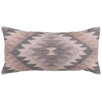 Natec Kissen, 30 × 60 cm, Baumwolle Grau/Rosa – Dekokissen