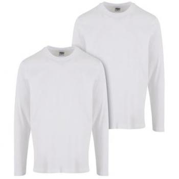 Urban Classics 2-Pack Long Sleeve T-Shirt (White)