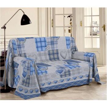 Blu Matrimoniale: Telo Arredo 100% Cotone “Love Mountain” – Linea Pensieri Delicati