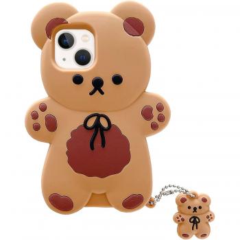 Funda de iPhone 13 Pro Max con Llavero Oso Kawaii