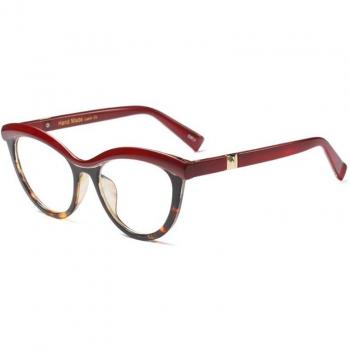 Women’s Luxury Red Leopard Cat Eye Eyeglasses Frame