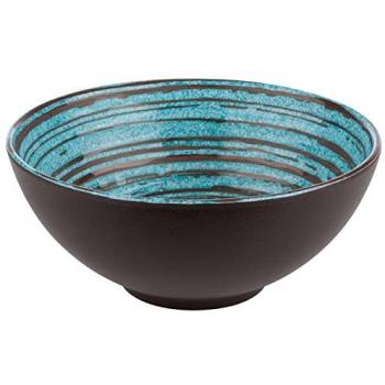 APS CANCUN Schale türkis/braun 18,5 cm
