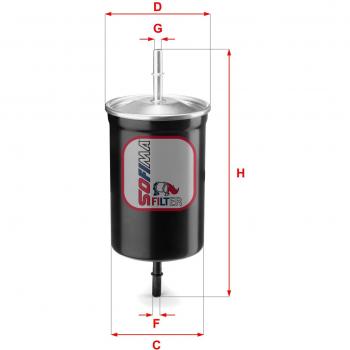 S 1747 B Brandstoffilter Sofima