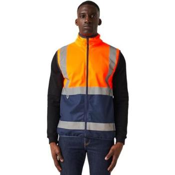 Regatta UltraLight 2XL Hi‑Visibility Full‑Zip Gilet – Orange/Navy