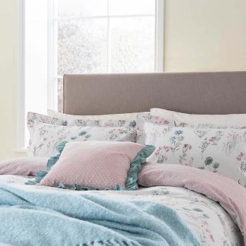 Clairemont Duck Egg and Pink Kingsize Duvet Set
