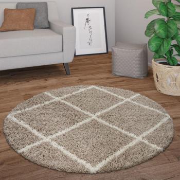 Tapis Shaggy Rond Salon 160 cm