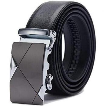 TANGCHAO Ceinture Automatique Hommes Cuir Noir 35mm 135CM
