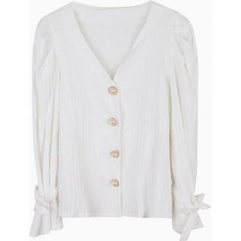Sweet Elegance Pearl Detail Shirt