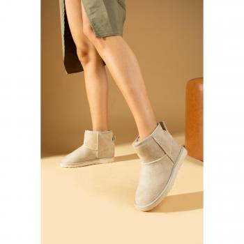 Botines de mujer 007-1996-23 Nubuk con interior de lana y suela cómoda