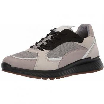 ECCO Damen St1 Sneaker, Moon Rock/White/Gravel/Black, 37,5 EU