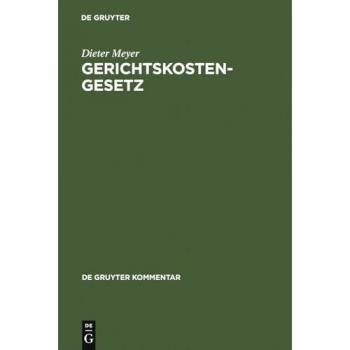 Gerichtskostengesetz. Kommentar (Gruyter