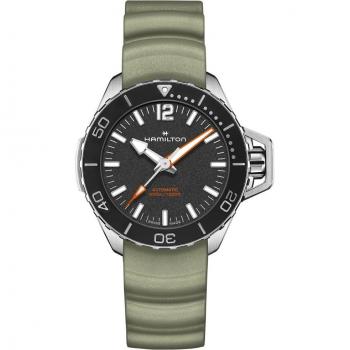 Hamilton Khaki Navy Frogman 41mm Men's Watch with Black Silicone Strap