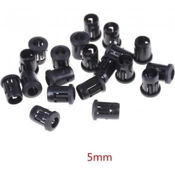Universal Black Plastic Clip Bezel Socket Mount for LED Diodes (3mm/5mm/8mm/10mm)