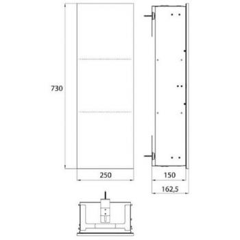 Módulo Asis Pure Empotrado – Frente de Madera, 975551406, Negro Mate