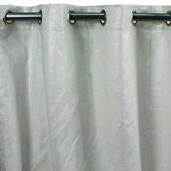 Cortina opaca COMETE 140x250cm, bianco, cotone e lino, occhielli, lavabile