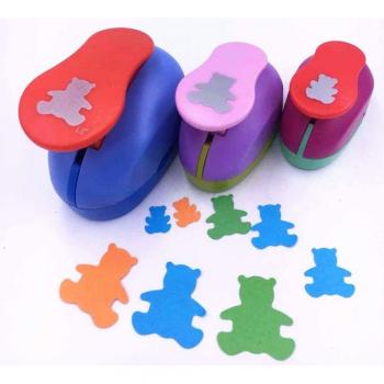Kamei 3-Piece Bear Punch Tool for Scrapbooking (1.5, 1, 5/8)