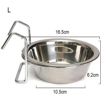 Cuenco de Metal con Abrazadera para Perros