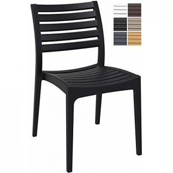 Sedia Ares Nero Idrorepellente