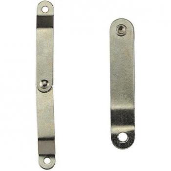 Bisagra de Soporte para Caja de Madera, 55 × 10 mm, Color Blanco Niquelado
