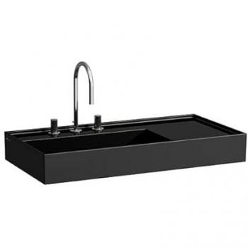 Lavabo negro brillante Laufen Kartell 3 agujeros