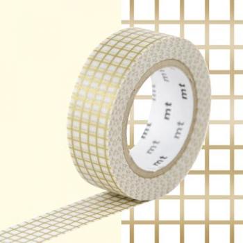 Ruban masking tape doré à motif carré – 7 m long