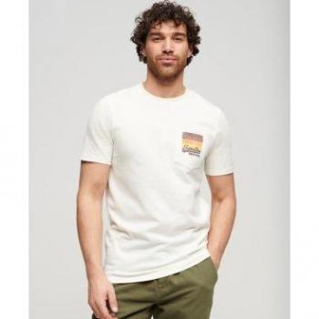 Superdry Vintage V‑Line Cali Shirt Off‑White – Small