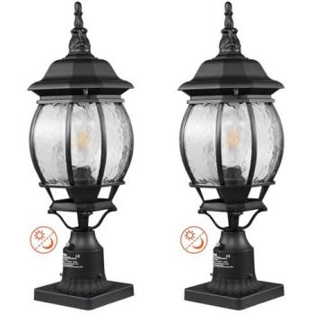 Lampioni da Giardino 530 mm – Duo Lanternasotto con Paralume in Vetro