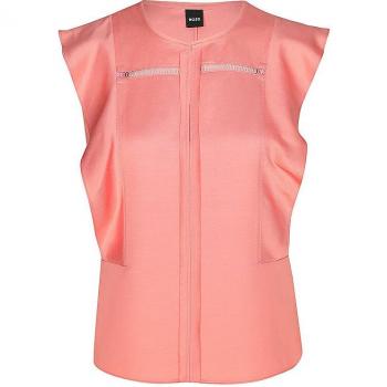 Koraal Gouden Blouse voor Vrouwen – Boss Bileina Flutter