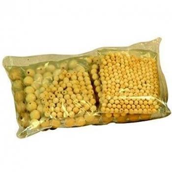 575 perles en bois naturel