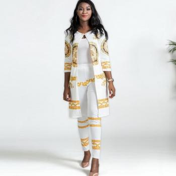 Conjunto Dashiki de 2 Piezas para Mujer XL-4XL con Pantalones Elásticos