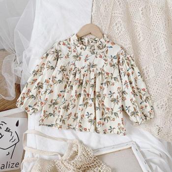 Camiseta de algodón con estampado floral
