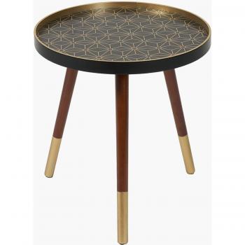 Peretti Floral Design Console Table Black/Gold