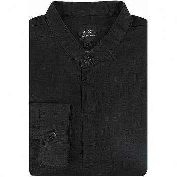ARMANI EXCHANGE Schwarz Leinenhemd für Herren | S