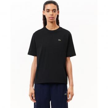 Female Black Lacoste Everyday Wear T-Shirt (Size 34)