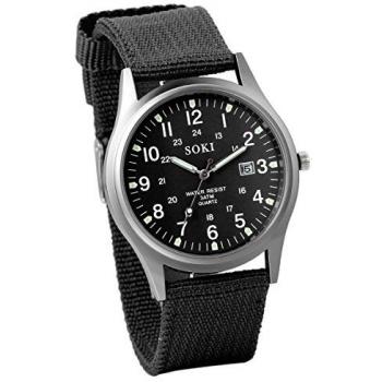 Cinturón Negro con Reloj Luminoso y Calendario Antiguo