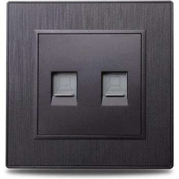 Cat6 Double RJ45 WallPort S6