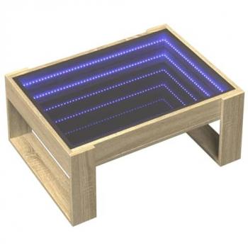 Table de Salon LED Infini en Chêne Sonoma