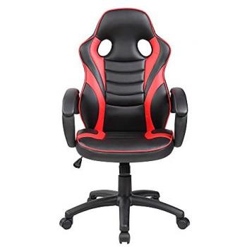 Silla Gaming Ergonómica Rocada Profesional con Apoyabrazos, Basculante, Simil Piel, Giratoria, Color Negro y Azul