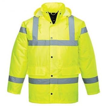 Portwest S460YERS Hi-Vis Traffic Jacket, Regular Fit, Size Small, Yellow