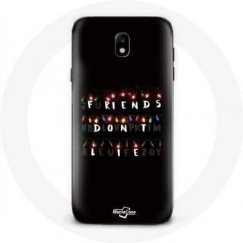 Hoesje Samsung Galaxy J7 2017 Stranger Things Vrienden Liegen Niet Vrolijk Kerstfeest