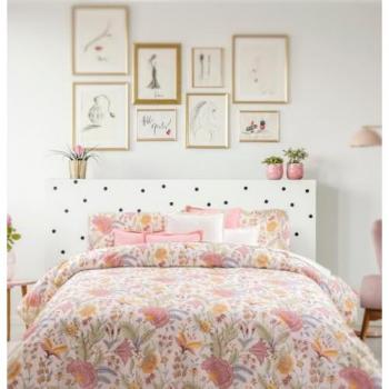 Nórdico Dulce Cúrcuma: Funda de Almohada y Saco en Rosa