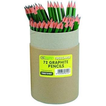 Recreate Treesaver HB Pencils, Tube of 72