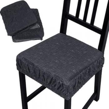 Set 6 Couvertures de Coussin Élastiques Gris avec Housse Amovible