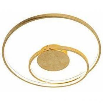 Plafoniera dimmerabile Art Déco color oro con LED
