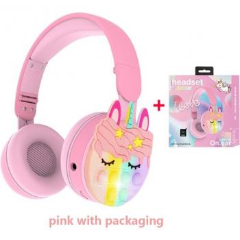Audífonos Bluetooth para niños con luces RGB y micrófono PM-02