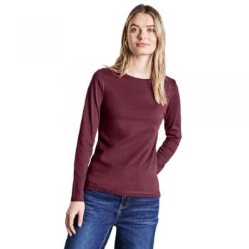 Unifarbenes Langarmshirt für Damen von STREET ONE